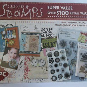 Clear Stamps Westrim Crafts Set Ink Pad Book